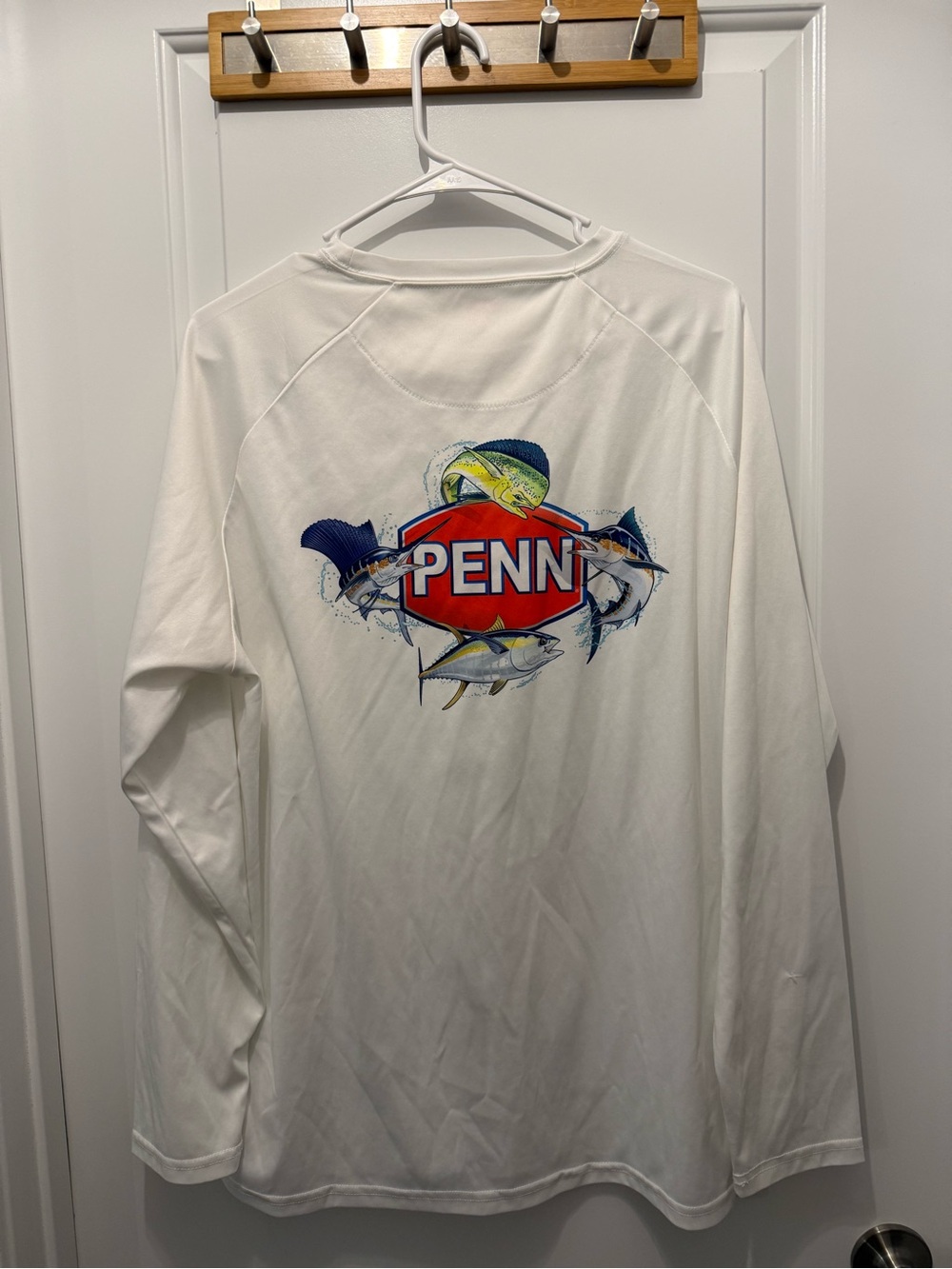🐠 PENN White Long-Sleeve Performance Fishing Shirt